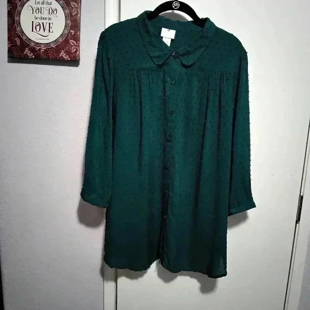 Two Hearts Maternity Blouse NWT